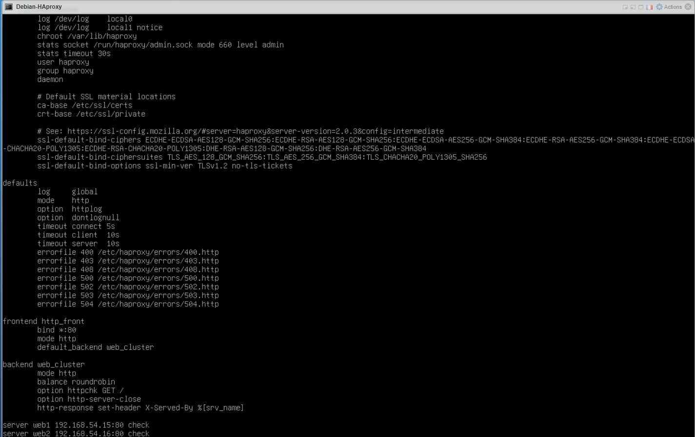 Configuration HAProxy